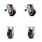 Service Caster 5 Inch Polyurethane Caster Set with Roller Bearing 2 Brakes 2 Rigid SCC SCC-TTL30S520-PPUR-2-R-2 - alternate 1